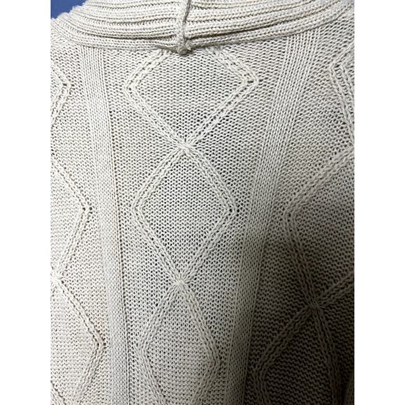 Knitwear Cardigan Women's Size Medium Oversized Asymmetrical Geometric Pattern - Picture 4 of 9